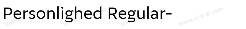 Personlighed Regular字体转换